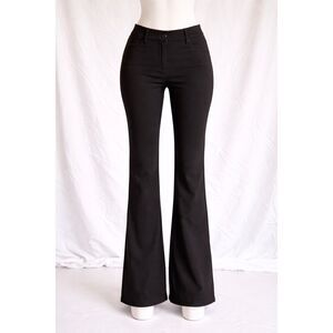 Betabrand Black Flare Dress Pants Yoga Pants | Size L | Stretch Workwear